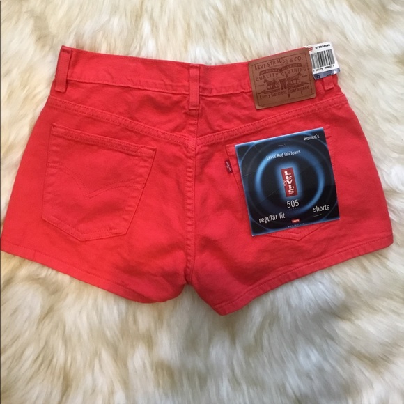NWT Levi 505 orange regular fit shorts - Picture 1 of 4
